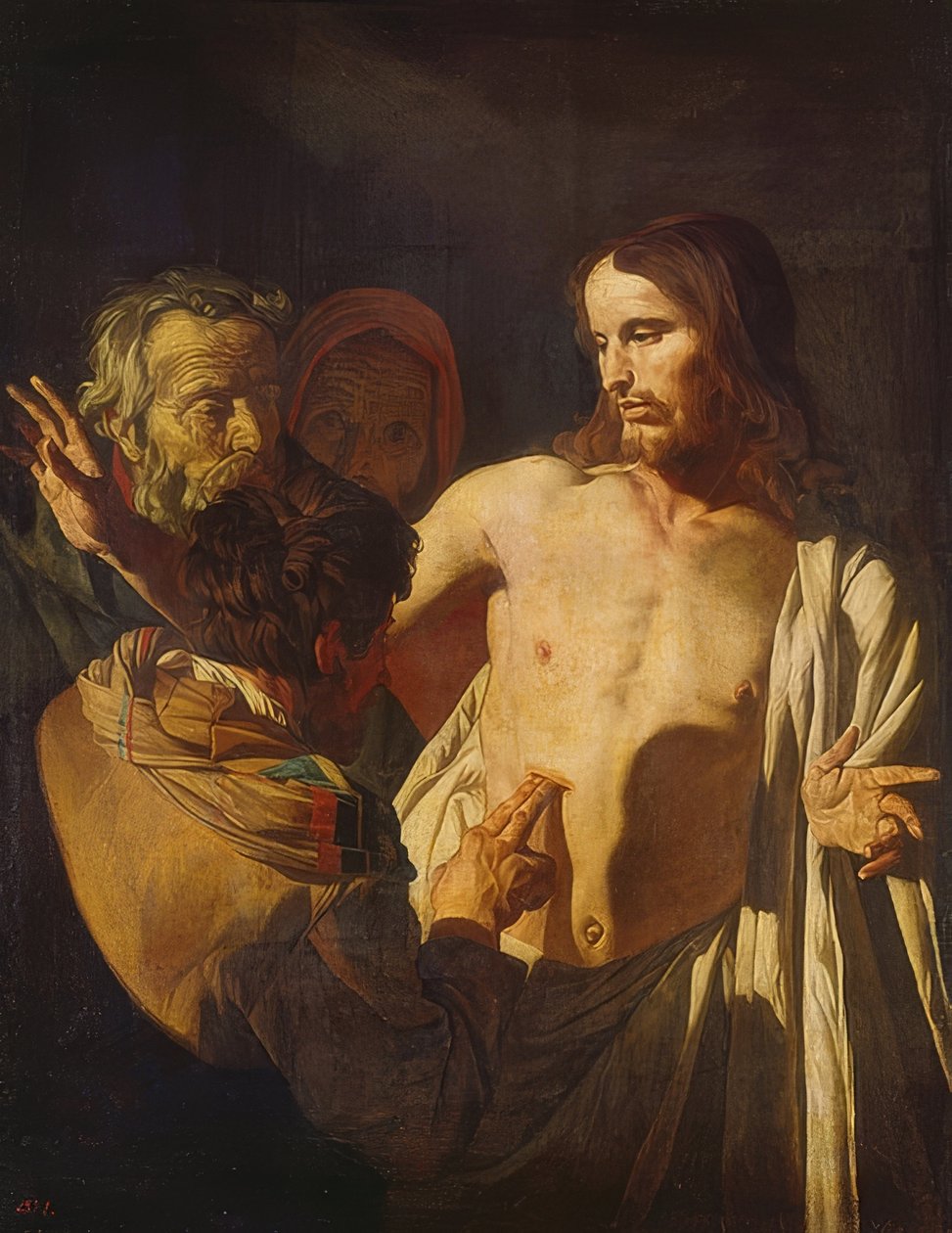 Den vantro Thomas. Omkring 1620 af Gerrit van Honthorst