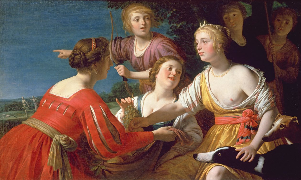 Diana hviler efter jagten af Gerrit van Honthorst