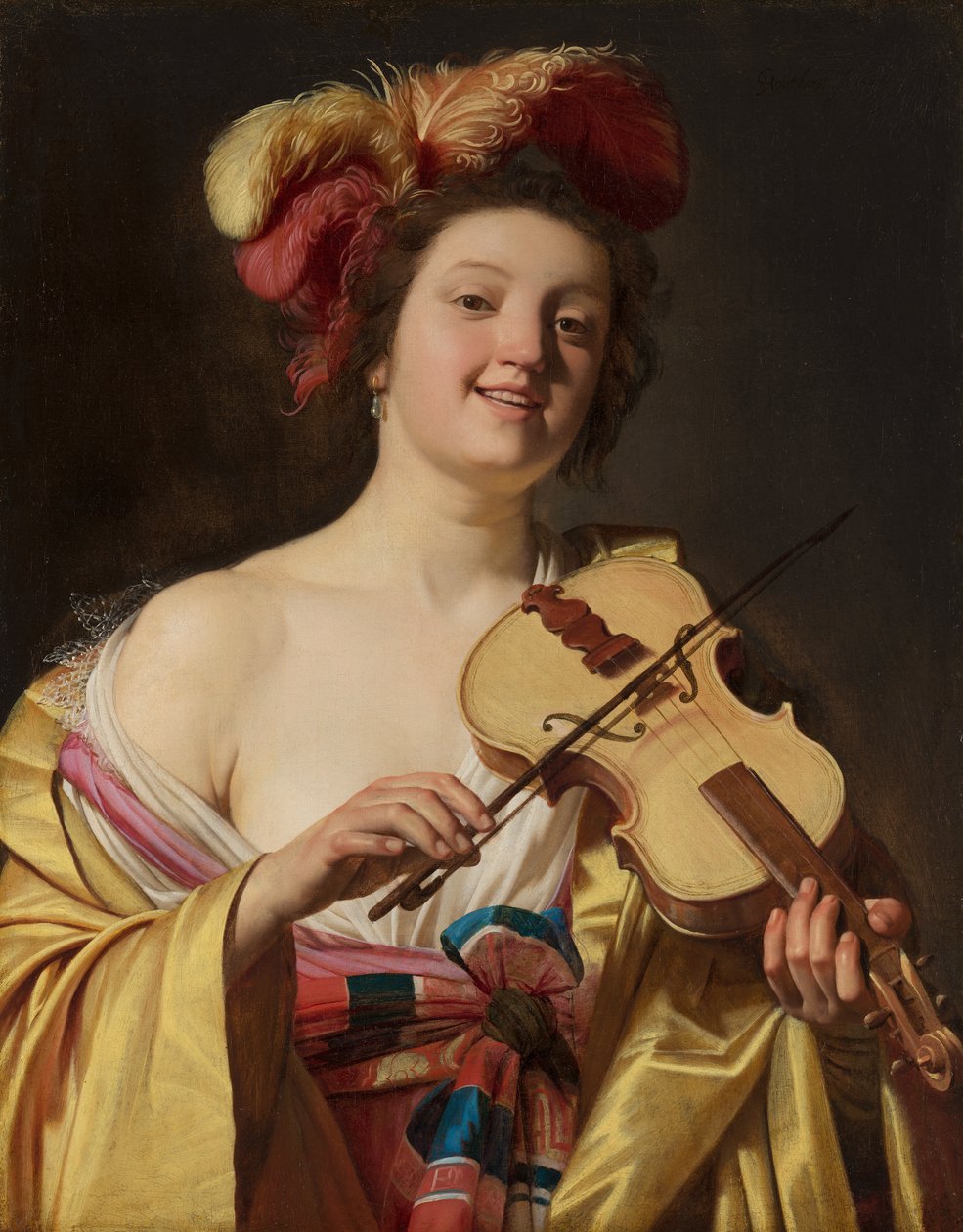Violinspilleren af Gerrit van Honthorst