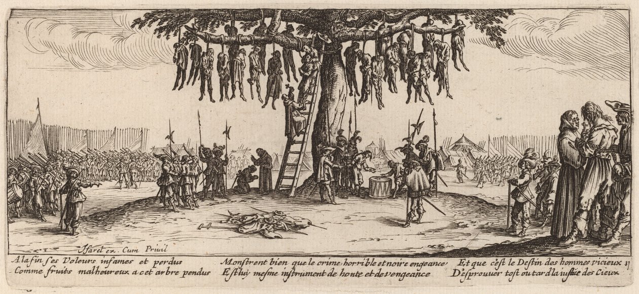 Hængningen af Gerrit van Schagen after Jacques Callot