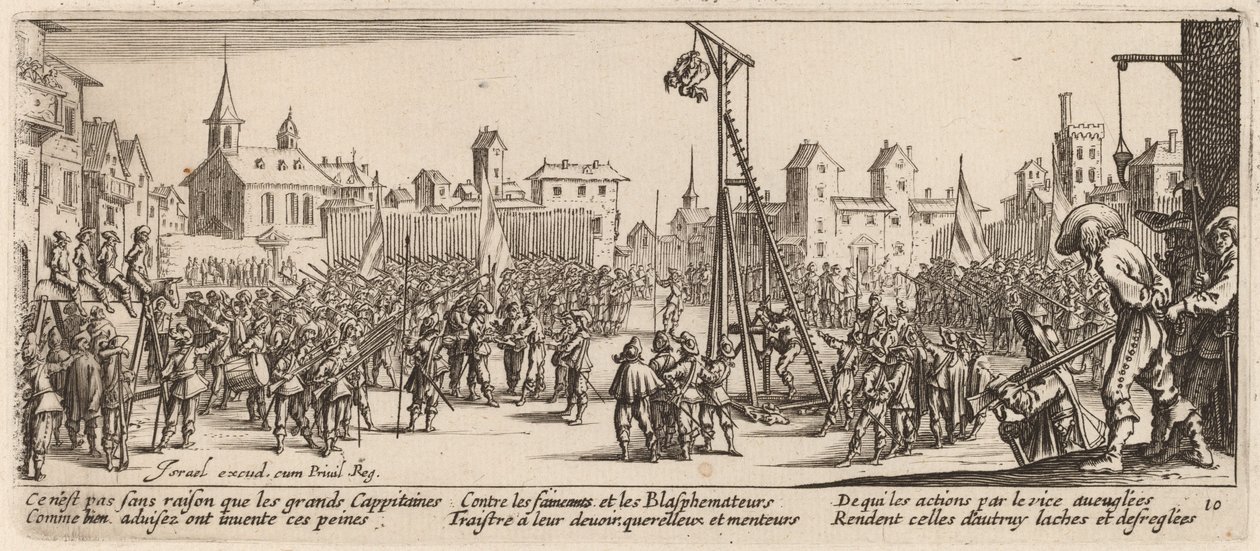 Strappadoen af Gerrit van Schagen after Jacques Callot