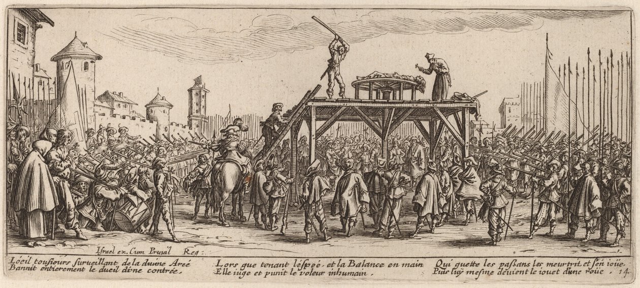 Hjulet af Gerrit van Schagen after Jacques Callot