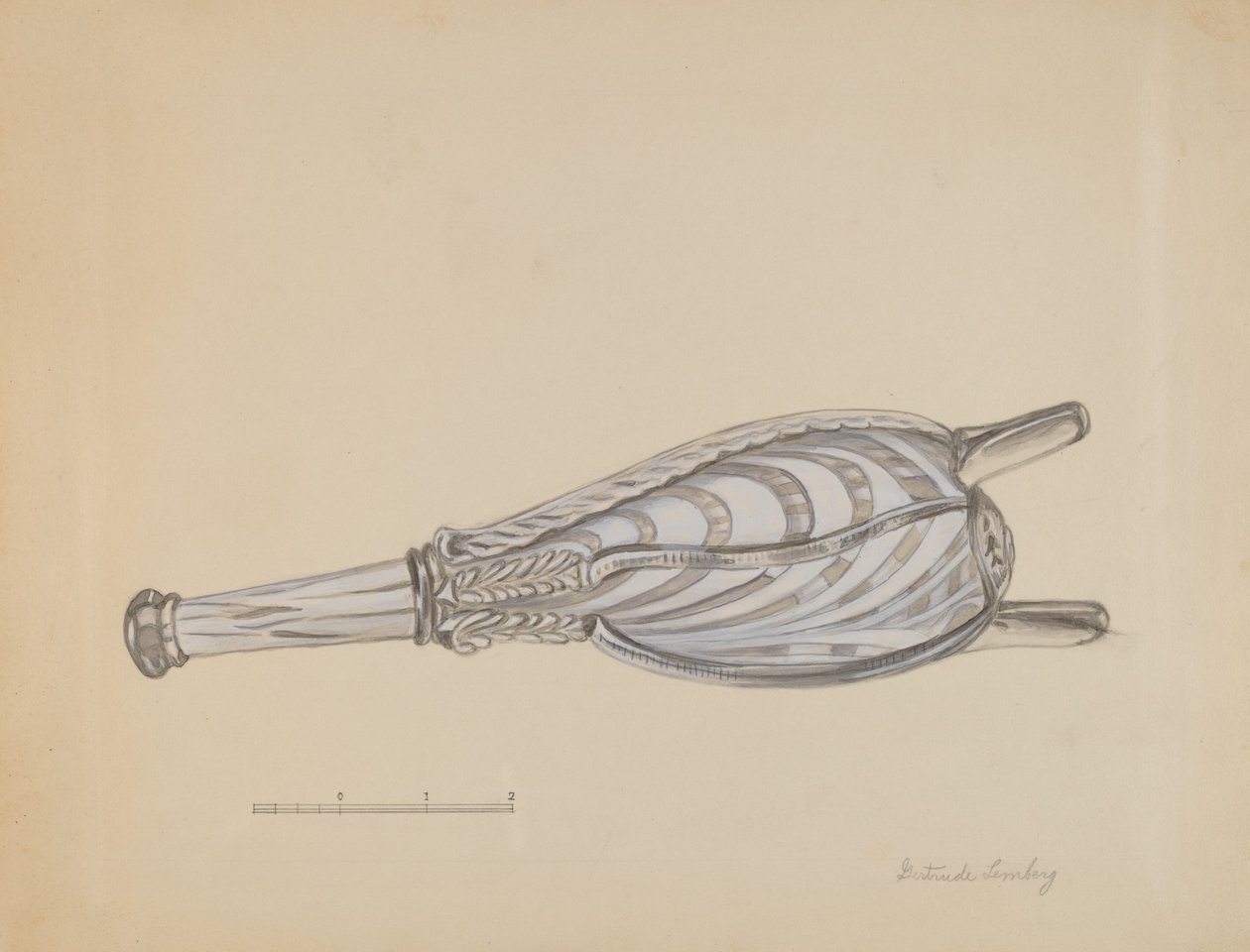 Bælgflaske, ca. 1936. af Gertrude Lemberg