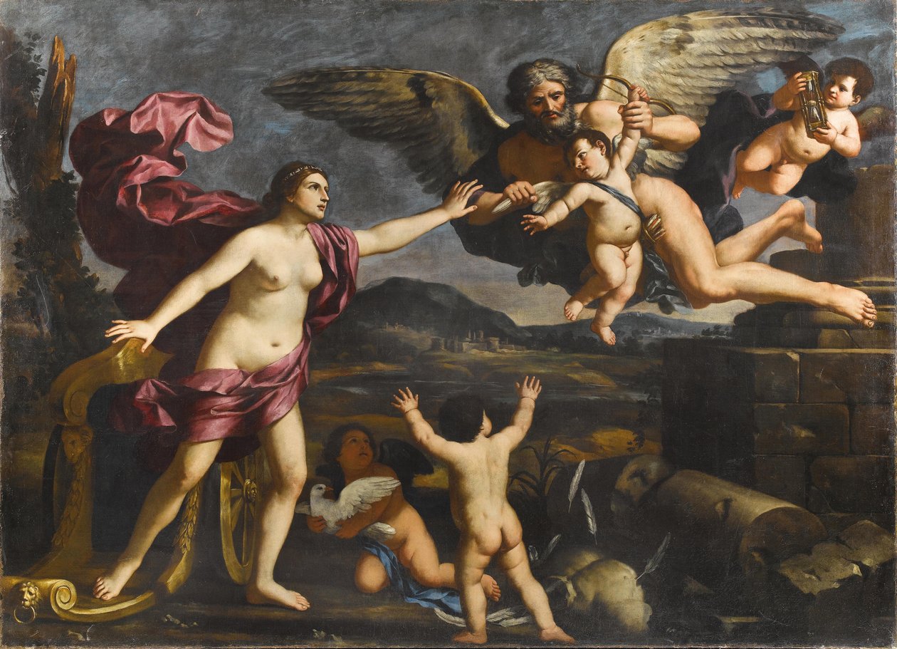 Venus, Amor og Chronos af Giacinto Gimignani
