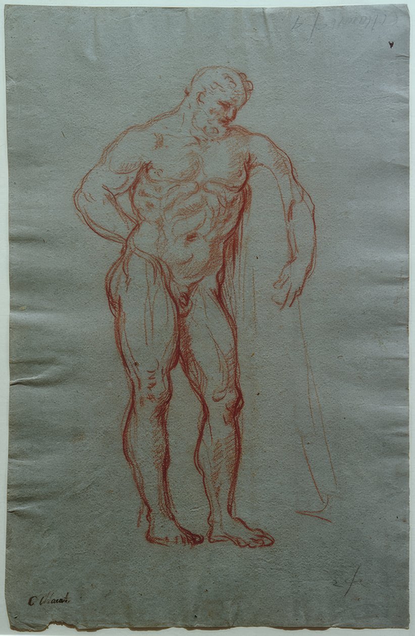 Studer efter figuren af ​​Farnese Hercules af Giacinto Calandrucci