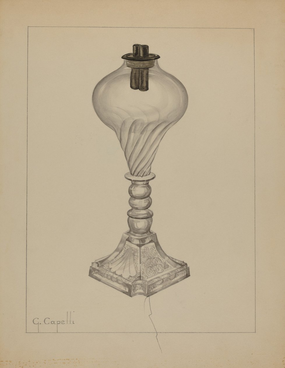 Lampe, ca. 1937. af Giacinto Capelli