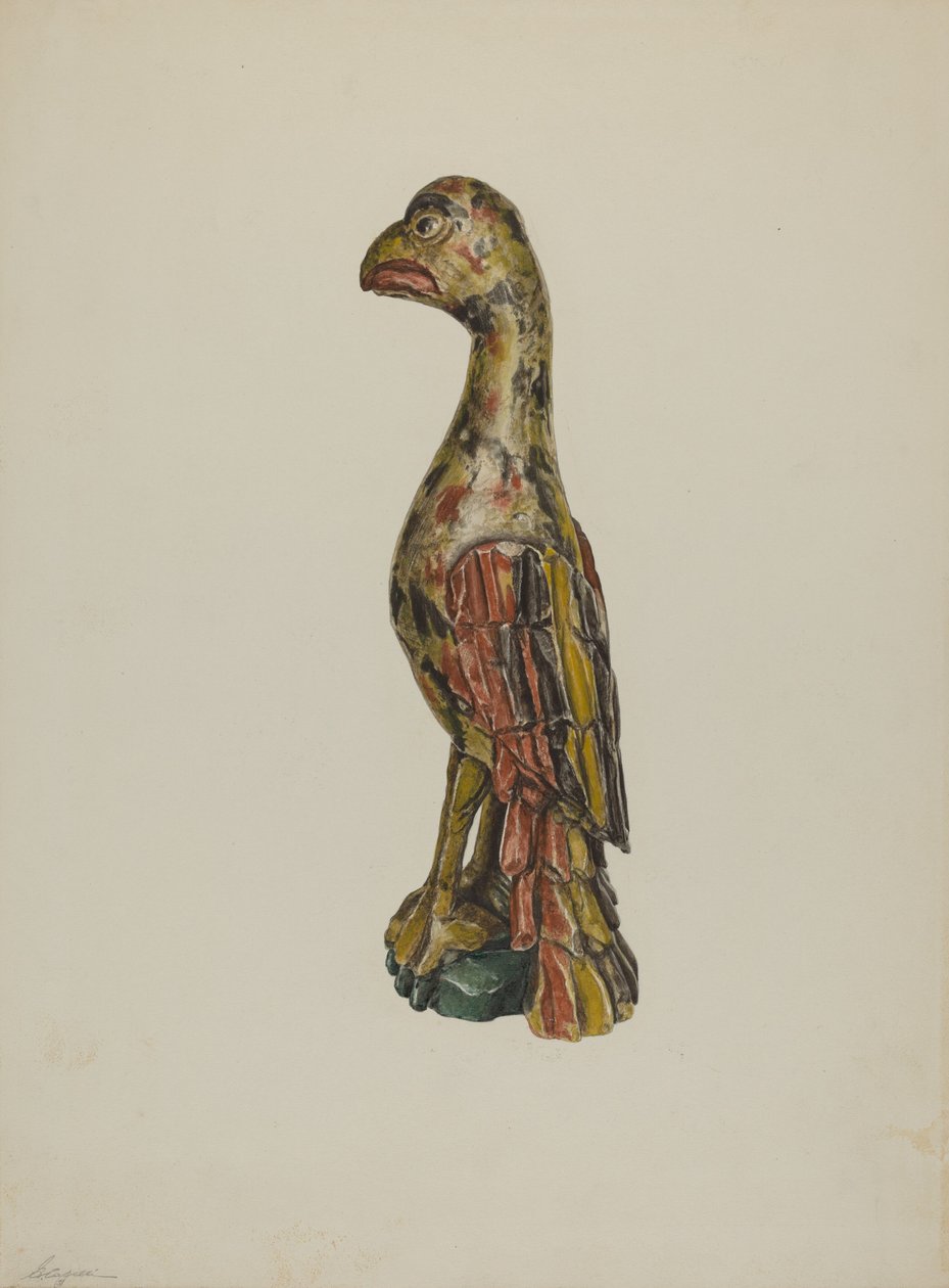 Pa. Tysk papegøje, ca. 1939. af Giacinto Capelli