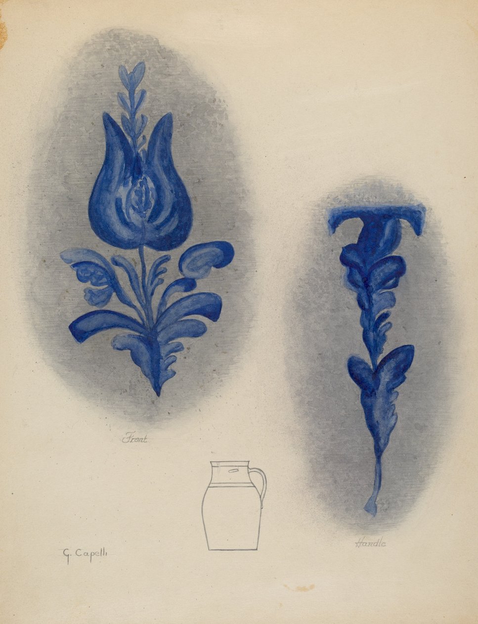 Kande, sandsynligvis 19371938. af Giacinto Capelli