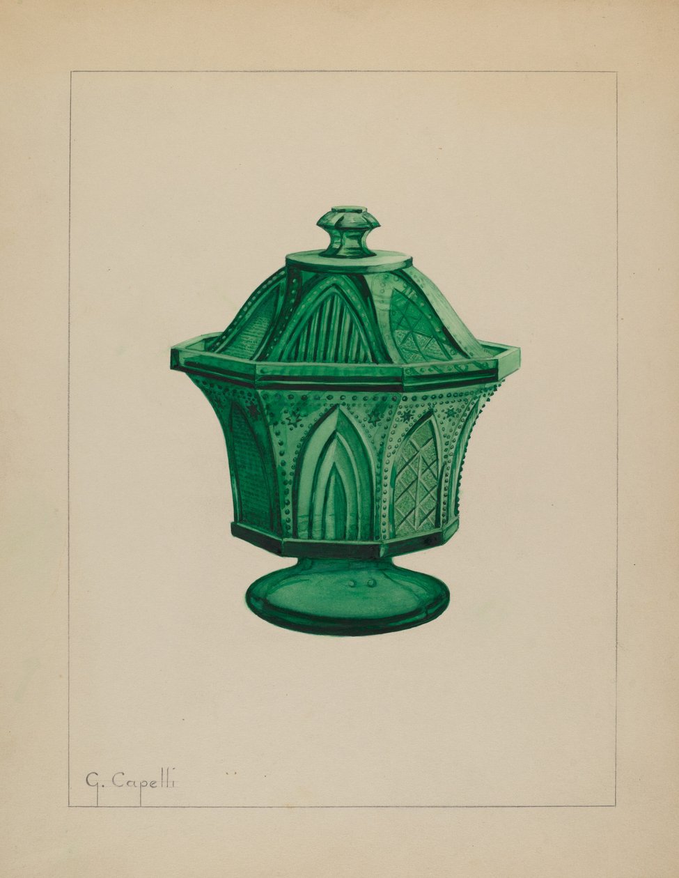 sukkerskål, ca. 1937. af Giacinto Capelli