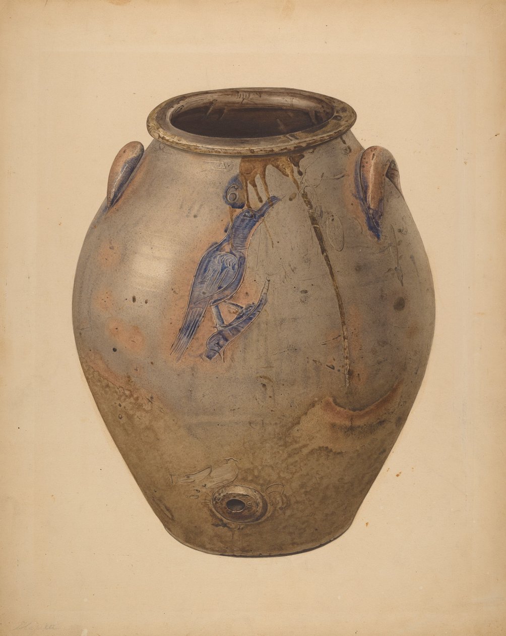 Vin- eller vandkrukke, ca. 1940. af Giacinto Capelli