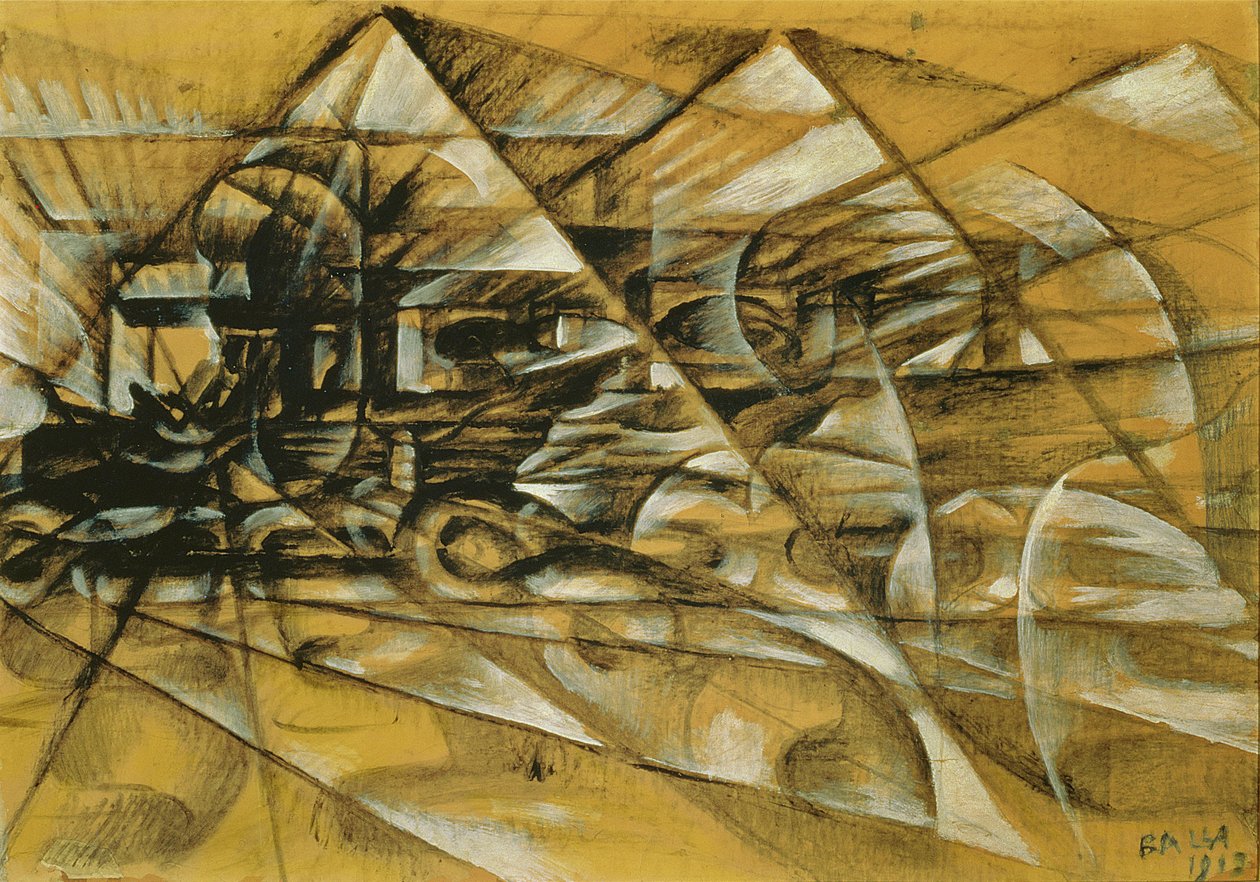 Hastigheden på en bil af Giacomo Balla