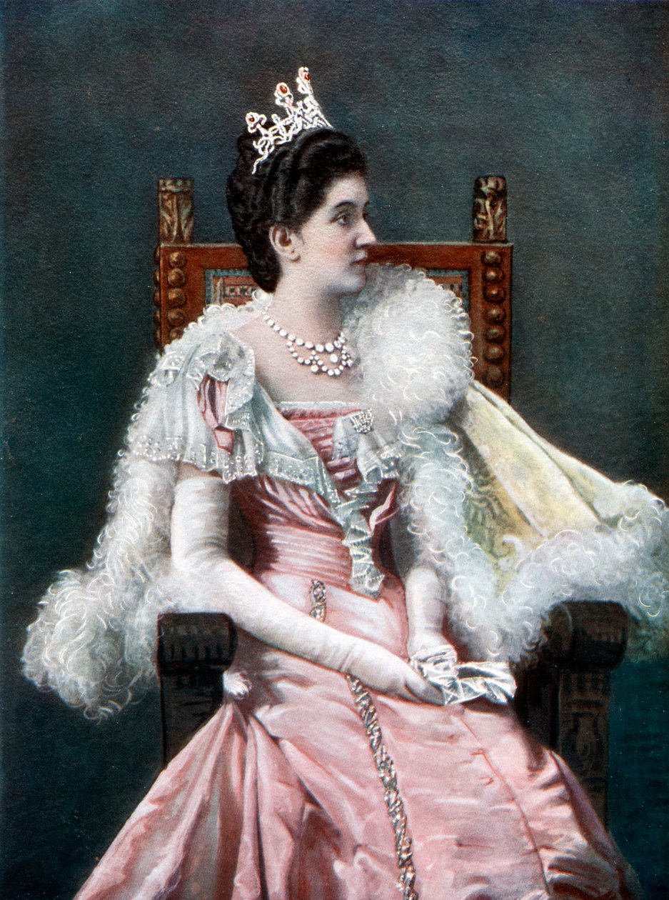 Dronning Elena af Italien, slutningen af det 19. århundrede. af Giacomo Brogi