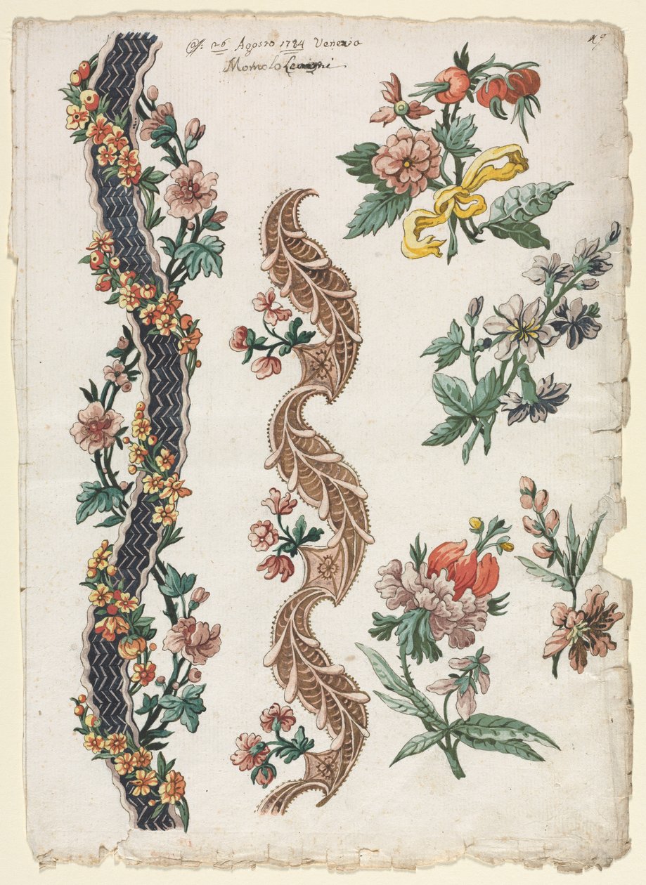 Blomsterdesign og blomsterbånd af Giacomo Cavenezia
