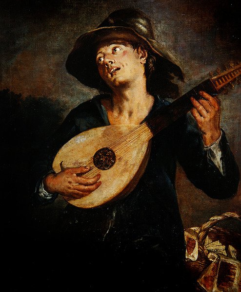 Sanger med en lut af Giacomo Francesco Cipper