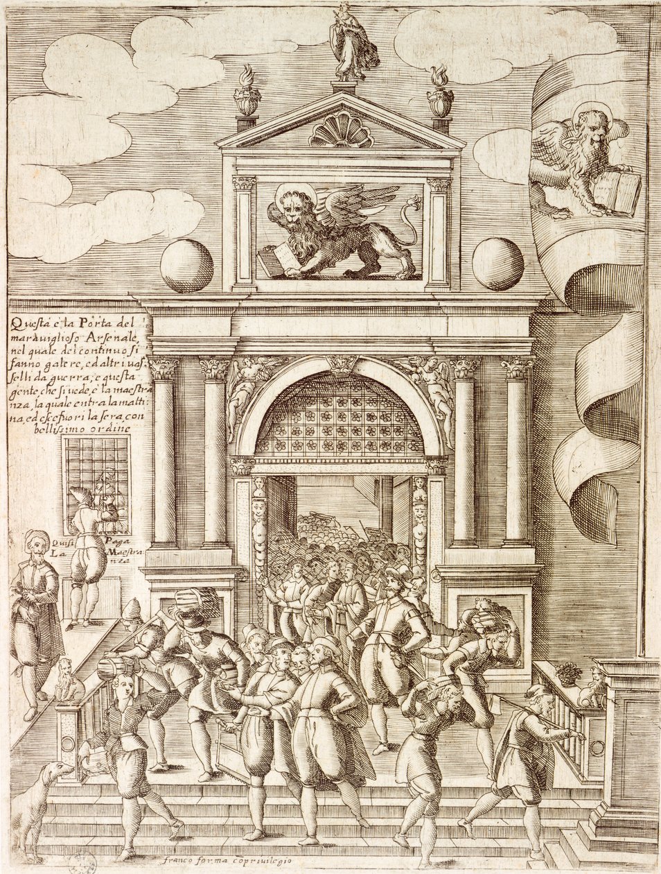 Portti arsenaaliin Venetsiassa af Giacomo Franco