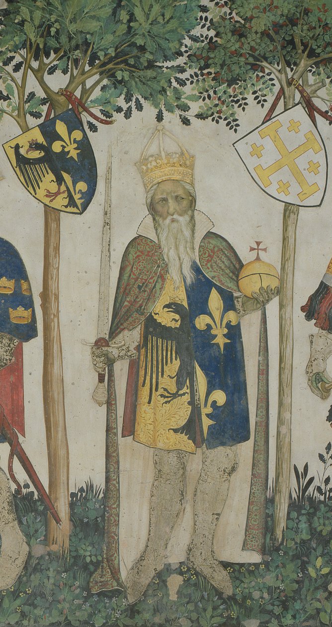 Karl den Store fra The Nine Worthies, 1418-30 af Giacomo Jaquerio