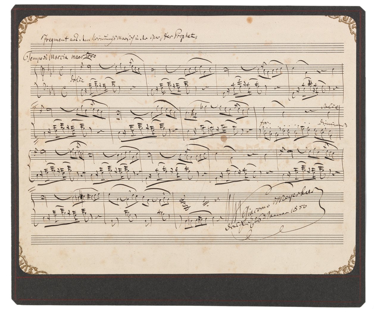 Meyerbeer-fragment fra kroningsmarch af Giacomo Meyerbeer