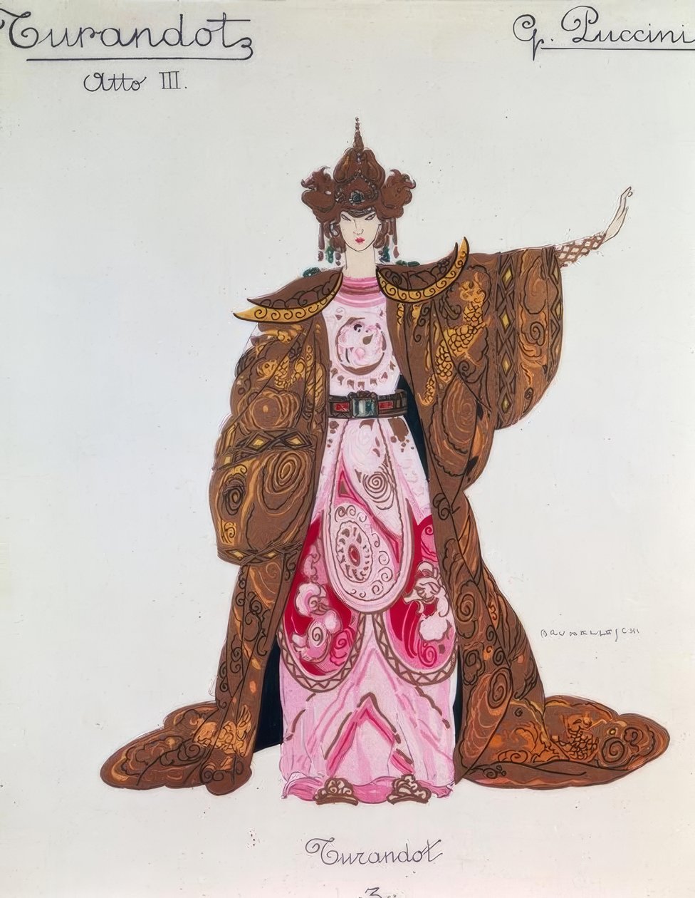 Figur af Turandot i 3. akt af Giacomo Puccini