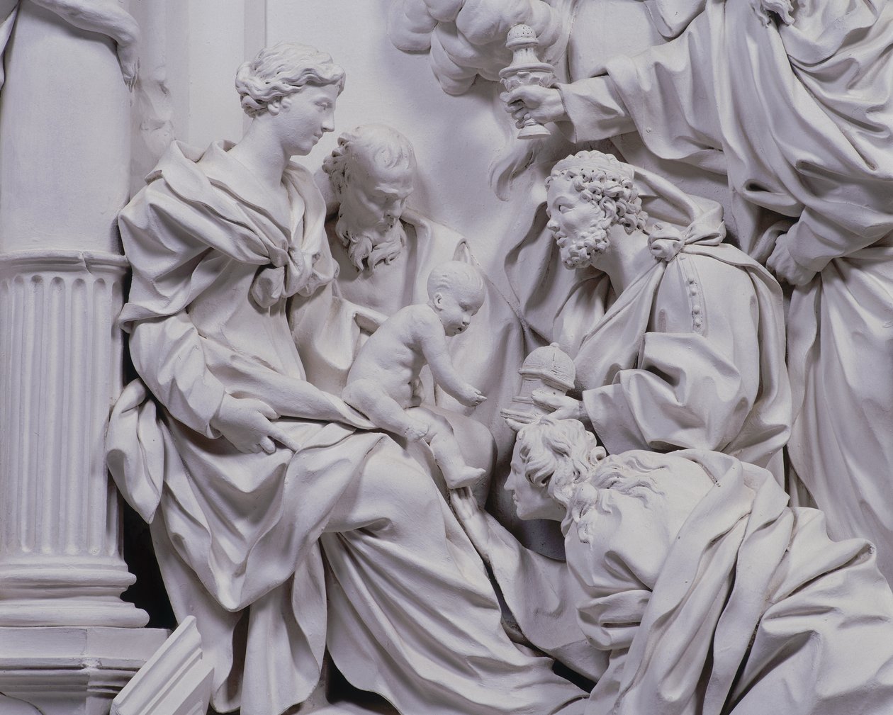 Tilbedelse af Magi (gips) af Giacomo Serpotta