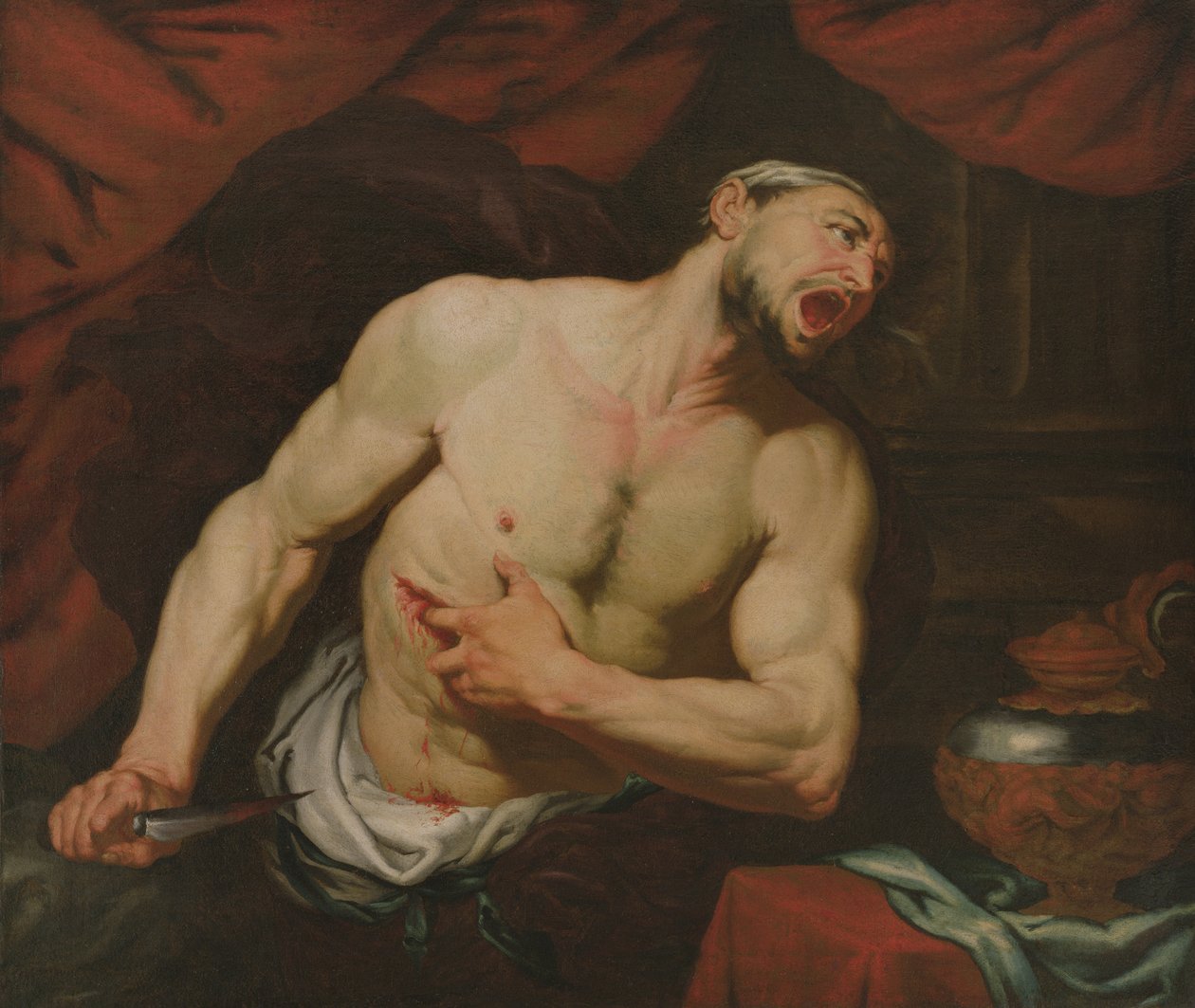 Cato af Uticas død af Giambattista Langetti