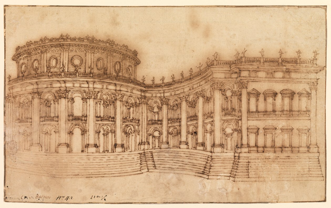 Louvre, østfacade af Gian Lorenzo Bernini