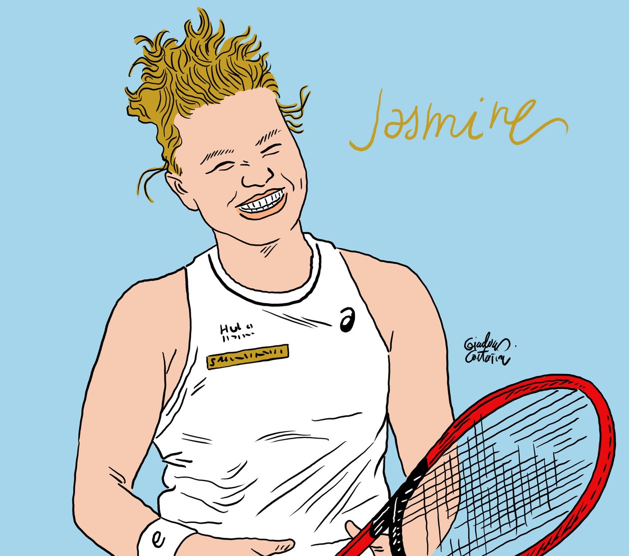 Jasmin Paolini, 2024 (digital) af Gianluca Costantini