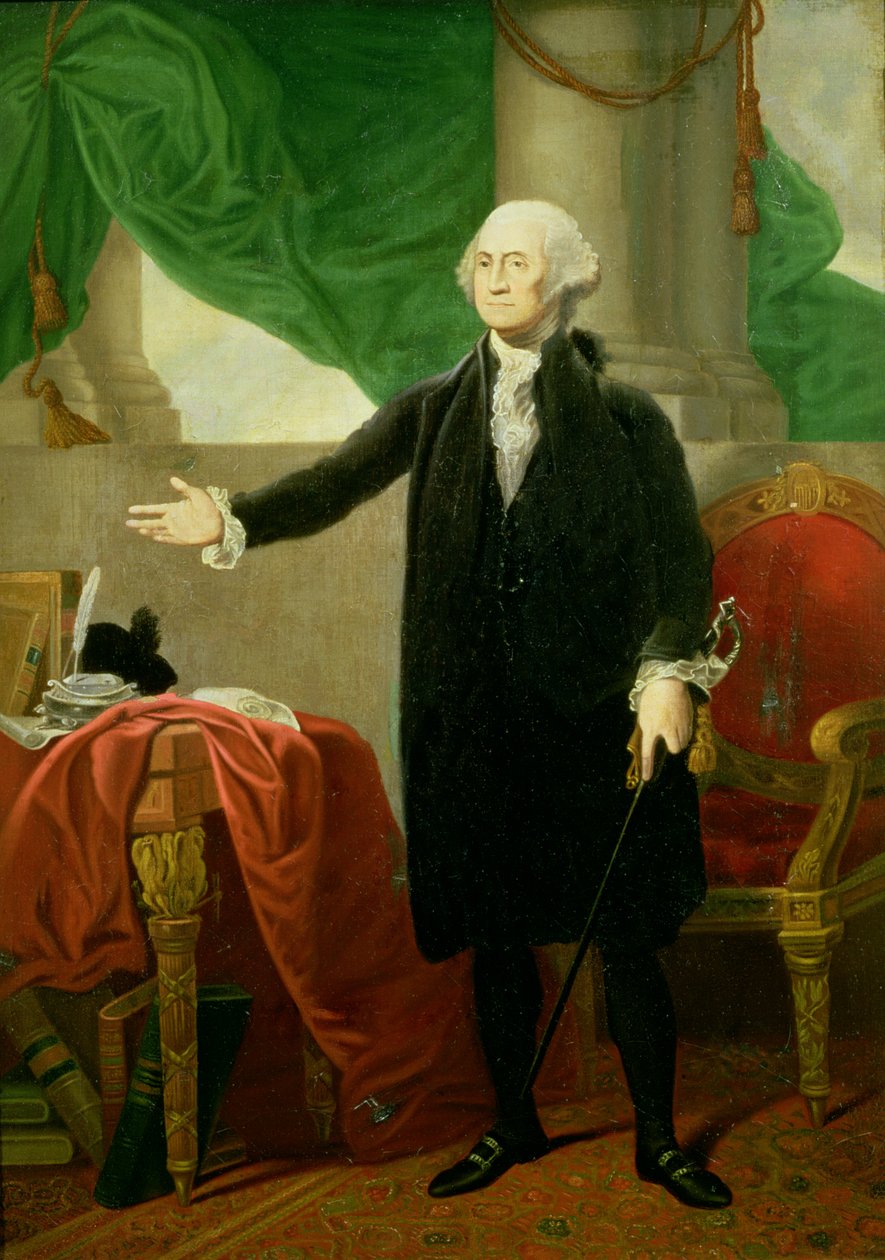 Portræt af George Washington (se også 49649, 58211, 73060) af Gilbert Stuart