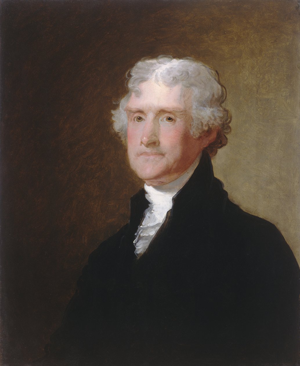 Thomas Jefferson, ca. 1821 (olie på træ) af Gilbert Stuart