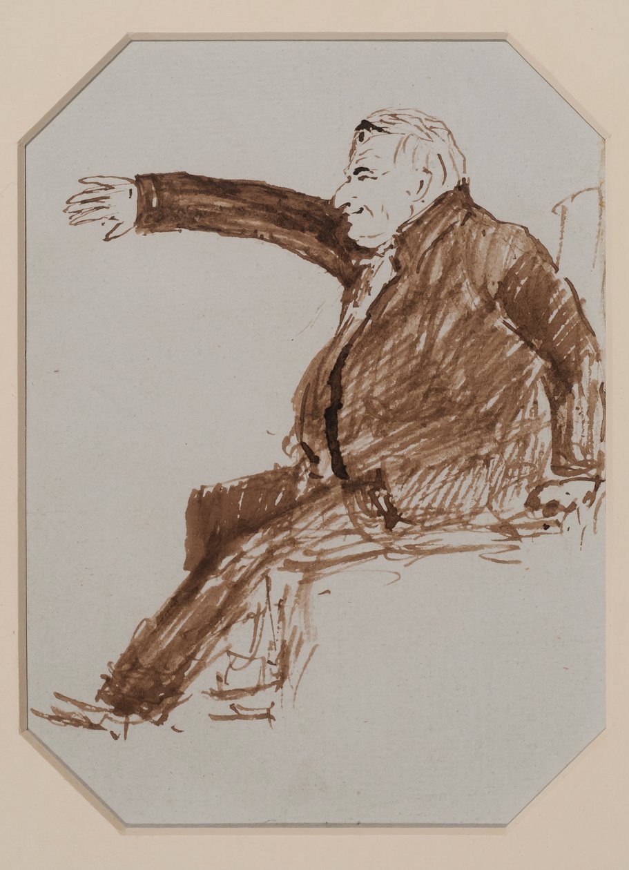 Sydney Smith (pen og sepia blæk på papir) af Gilbert Stuart Newton