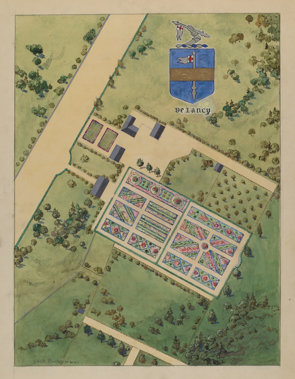 J. Delancey Estate, ca. 1936. af Gilbert Sackerman