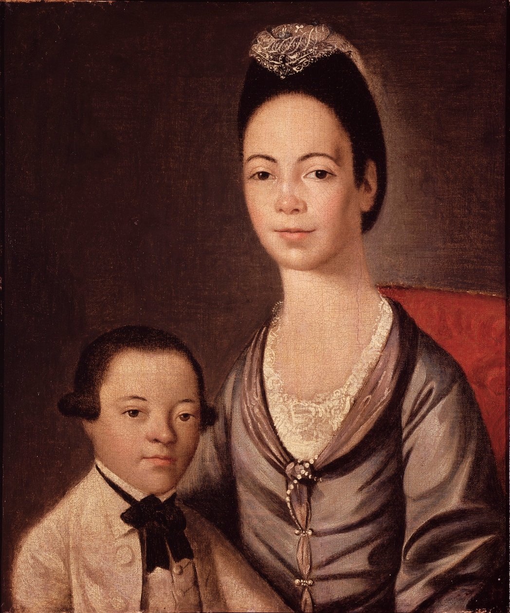 Fru Aaron Lopez og hendes søn Joshua af Gilbert Stuart