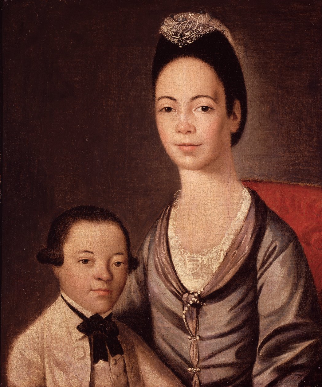 Fru Aaron Lopez og hendes søn, Joshua af Gilbert Stuart