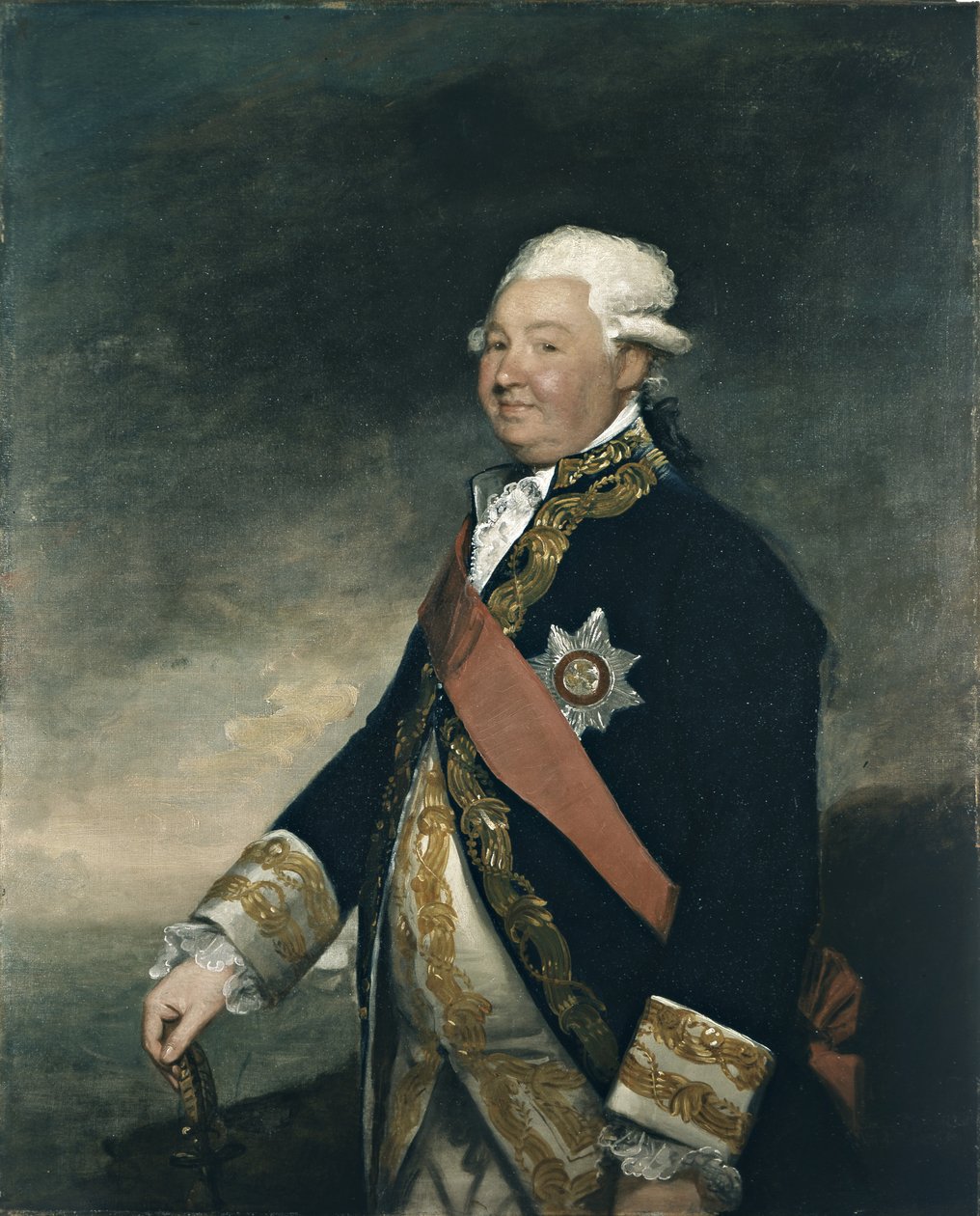 Viceadmiral Edward Hughes (olie på lærred) af Gilbert Stuart