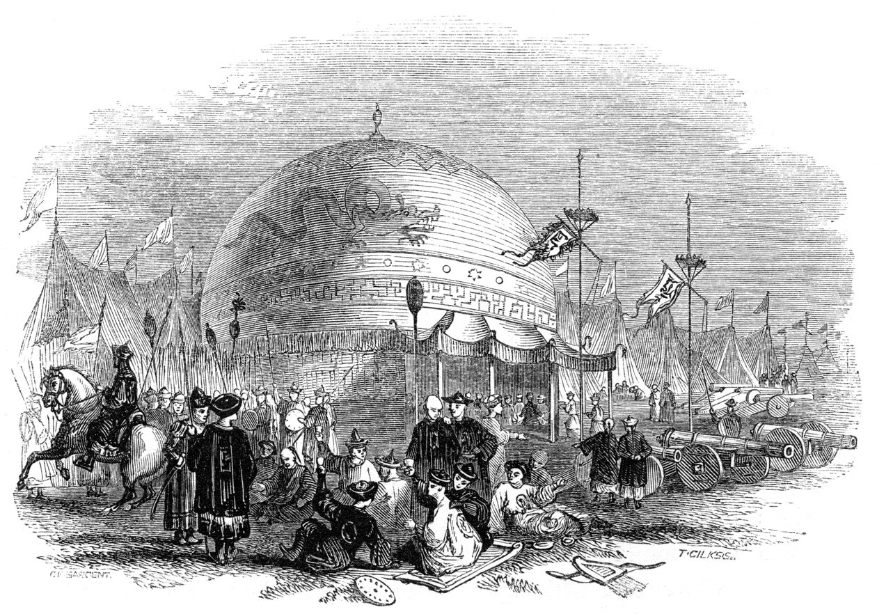 Stor ceremoni for at prøve kanonen, 1847 af Giles