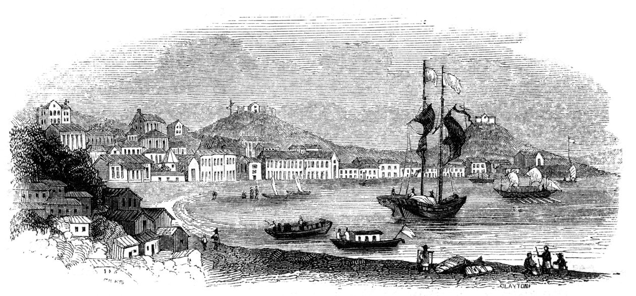 Udsigt over Macao, 1847 af Giles