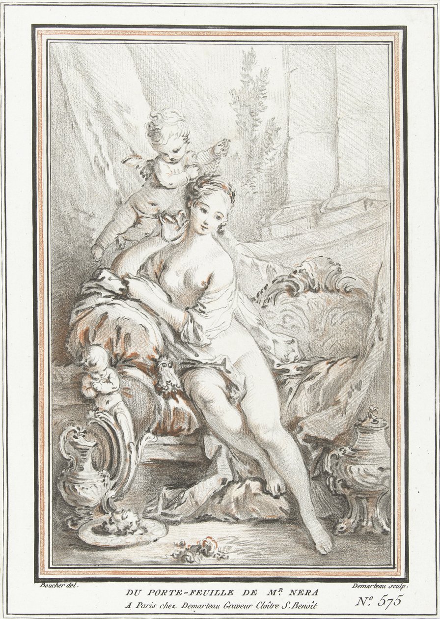 Venus og Amor af Gilles Demarteau