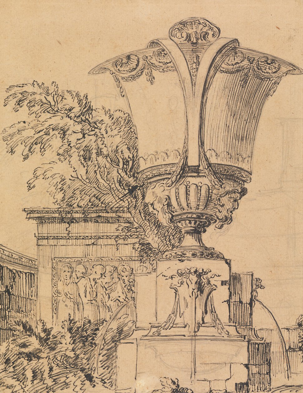 Design til et springvand i en park af Gilles Marie Oppenord