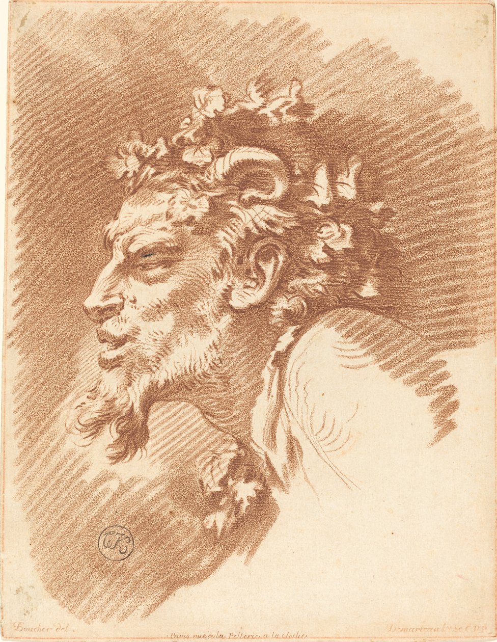 Hoved af en faun. af Gilles Demarteau