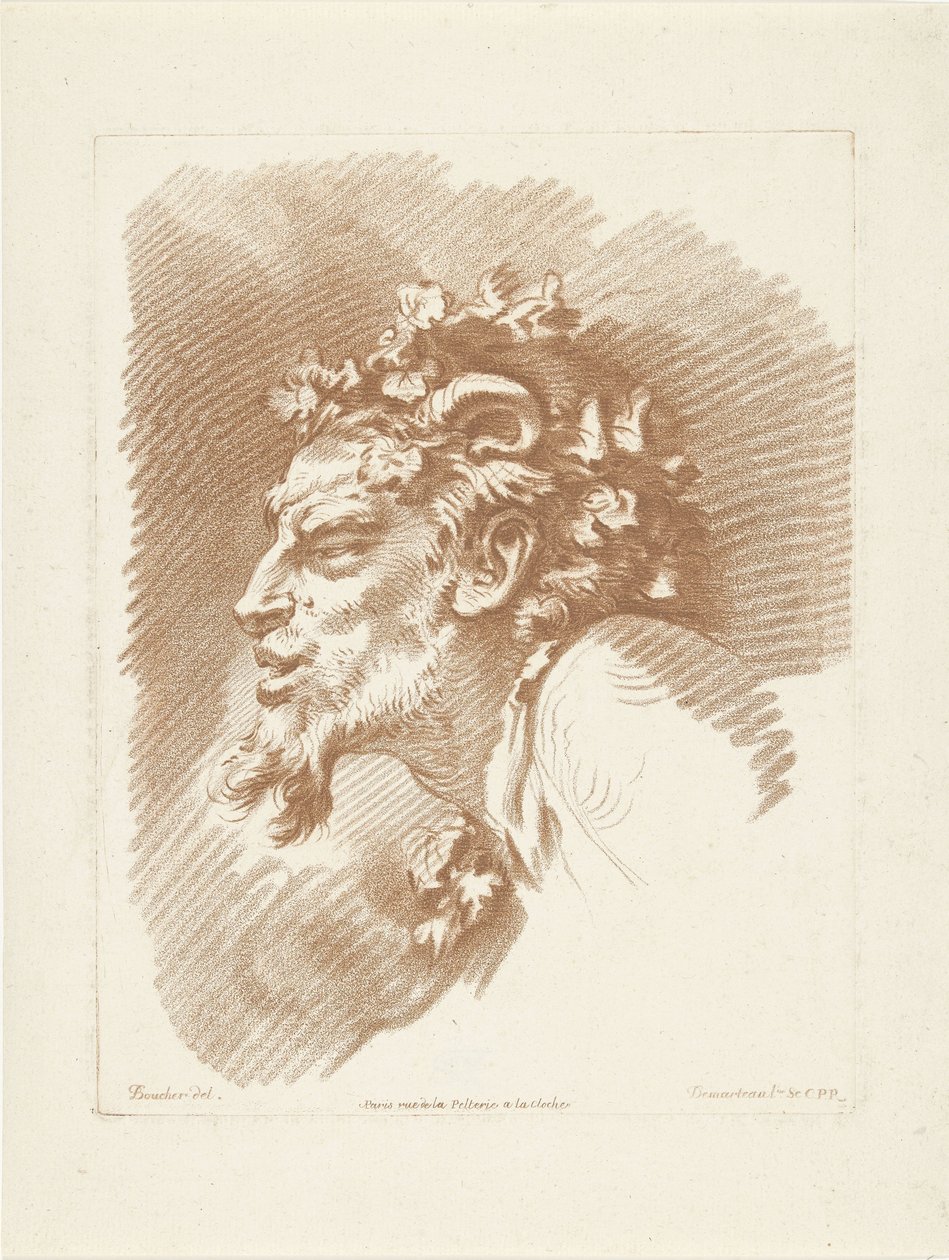 Hoved af satyr af Gilles Demarteau