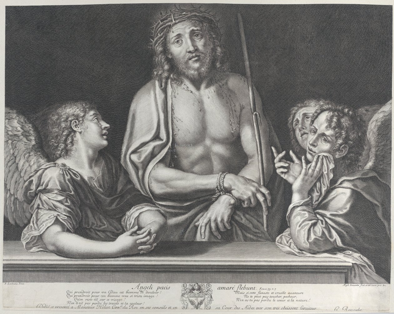 Ecce Homo med tre engle, 1634-86. af Gilles Rousselet