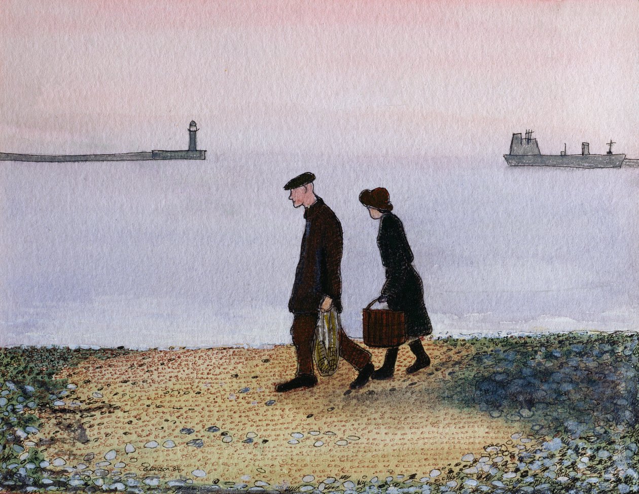 Evening Tide, Cornwall, 1982 af Gillian Lawson