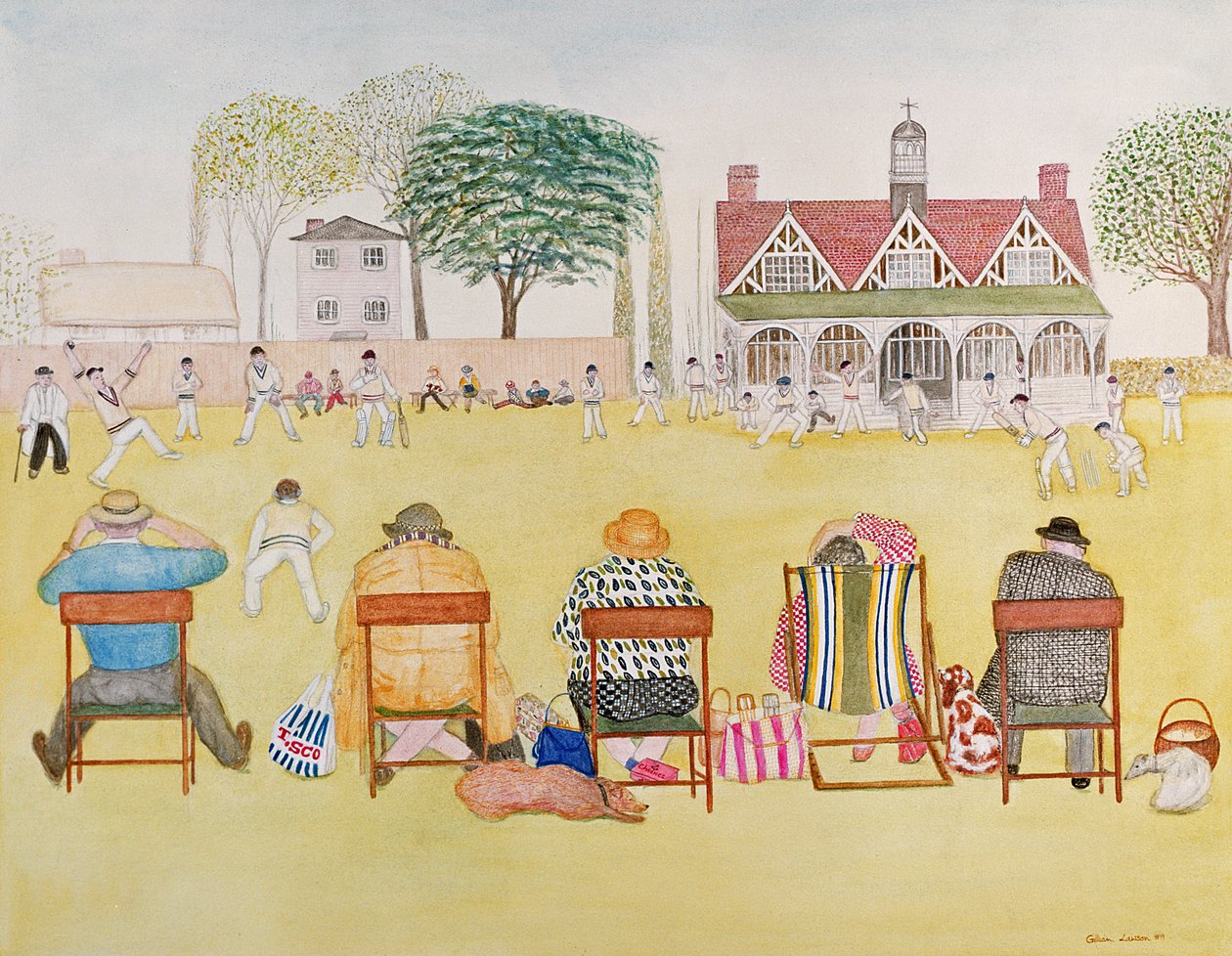 Cricket Match, 1989 af Gillian Lawson