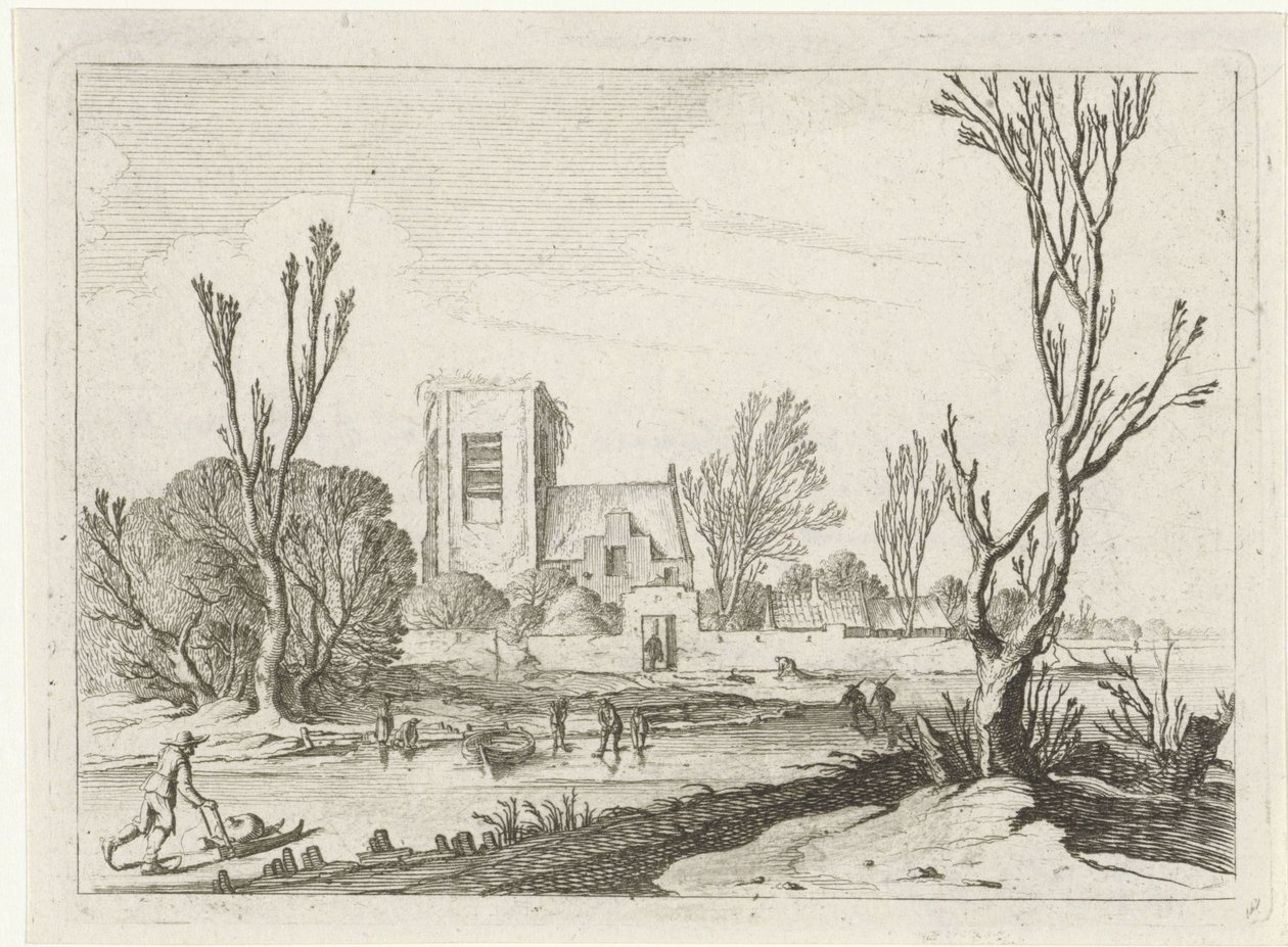 vinterlandskab Syv landskaber (serietitel) af Gillis van Scheyndel (I)