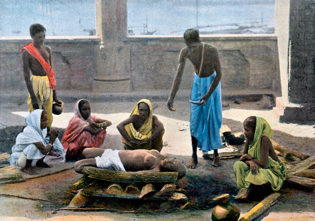 Ligbrænding i Indien, c1890 af Gillot