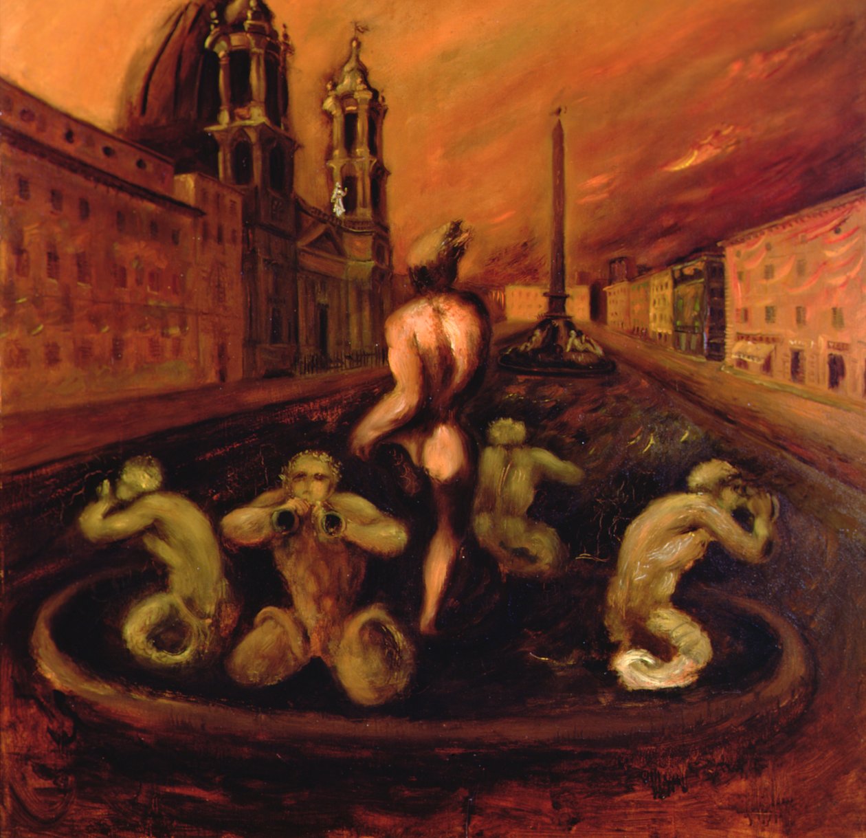 Piazza Navona af Gino 1904 33 Bonichi