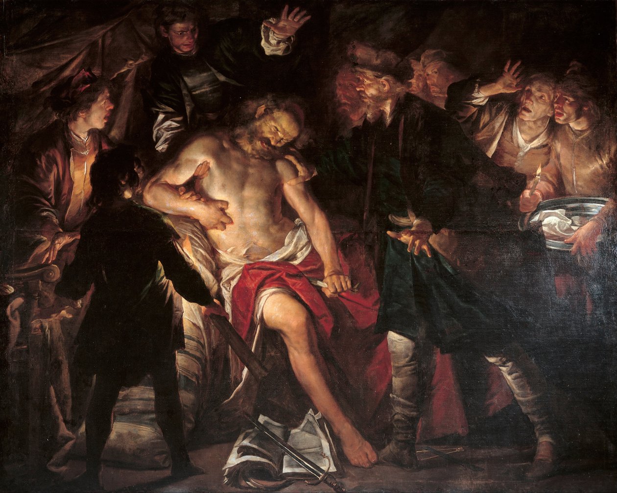 Catos død, ca. 1640 af Gioacchino Assereto
