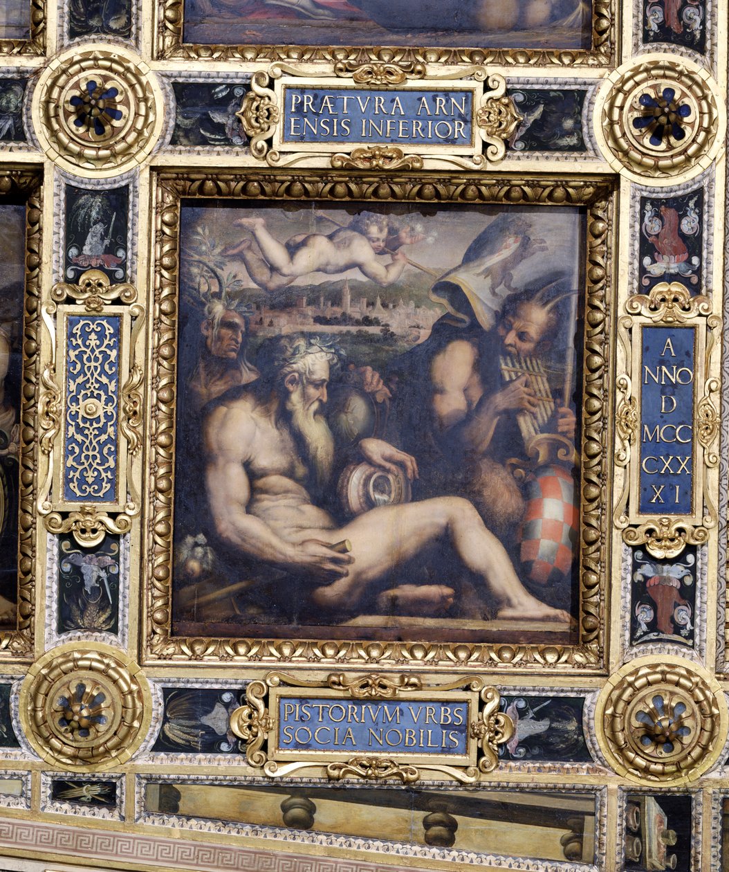 Allegori over byen Pistoia fra loftet i Salone dei Cinquecento, 1565 (panel) af Giorgio Vasari