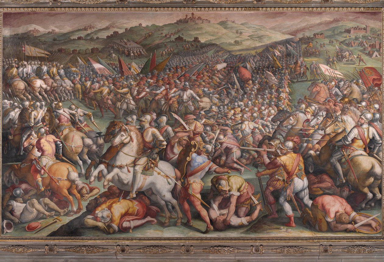 Slaget ved Marciano i Val di Chiana af Giorgio Vasari
