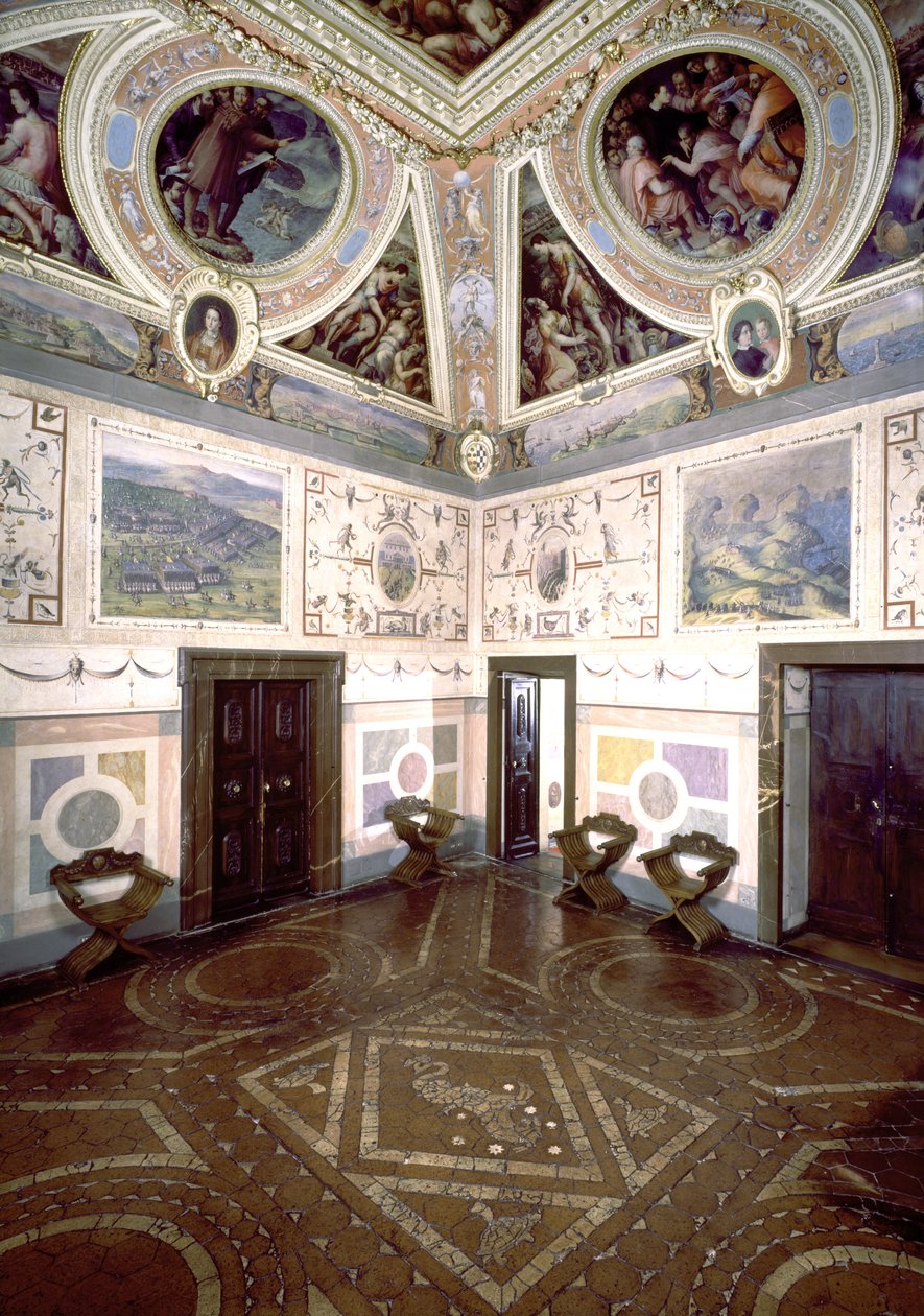 Udsigt over Sala di Cosimo I, 1556 af Giorgio Vasari