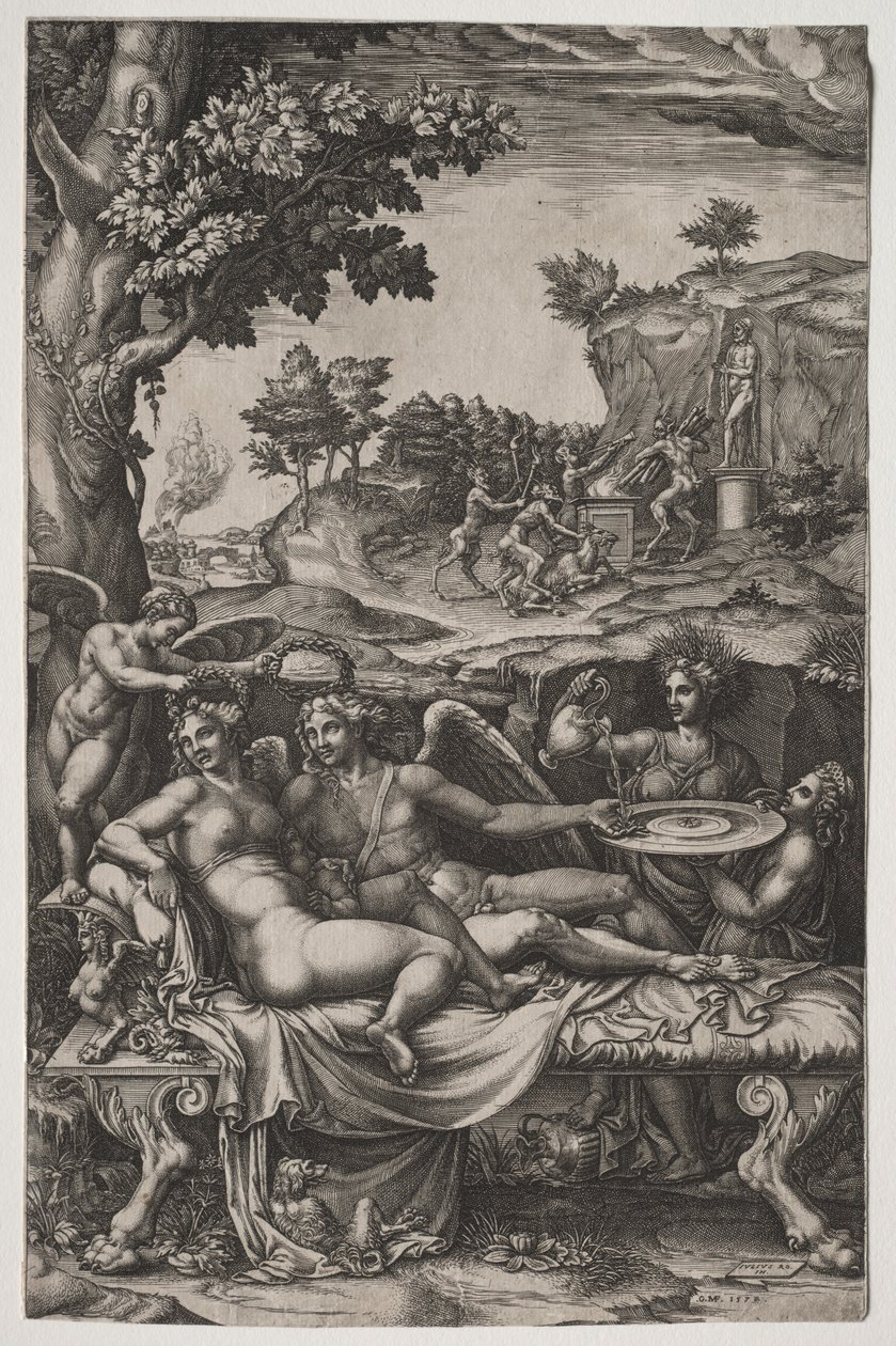 Amor og Psyche, 1574. af Giorgio Ghisi